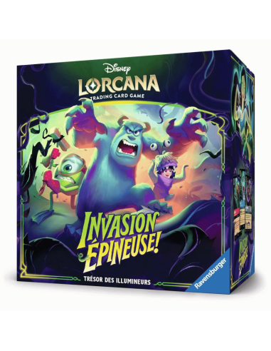 Image du Trove Pack Lorcana Invasion Epineuse, avec les personnages de Monstres et Compagnie