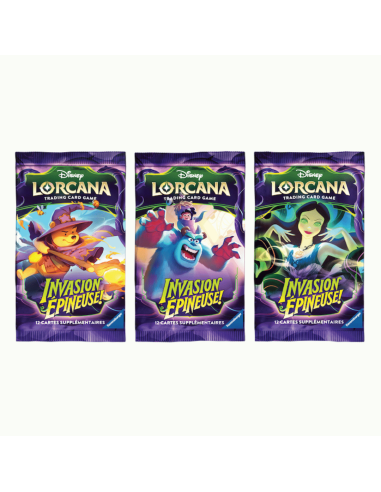 Image des trois boosters Lorcana chapitre 13