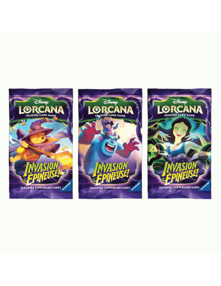 Image des trois boosters Lorcana chapitre 13