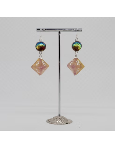 Boucles d'oreilles dés - Bijoux pour joueurs - Frimaë la Rolliste