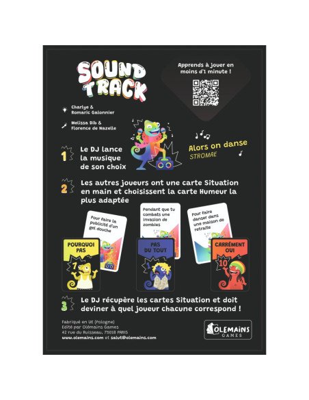 Soundtrack - Jeu d'ambiance musical