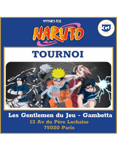 Naruto Mythos : Tournoi Construit - Mercredi 15 Juillet à 19h30