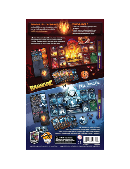 Dice Throne S1 - Barbarre VS Elfe Lunaire - Jeux Initiés
