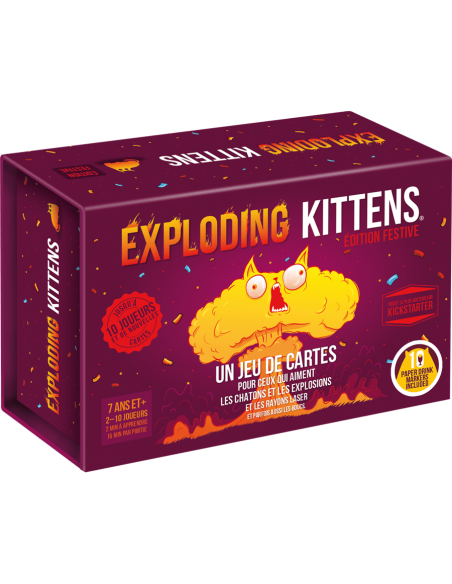 Exploding Kittens : Édition Festive - Jeu d'Ambiance - Couverture