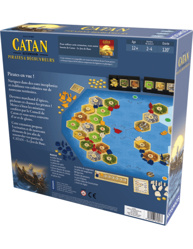 Catan : Pirates et Découvreurs (Ext.) - Jeu de Société - Dos Catan : Pirates et Découvreurs (Ext.) - Jeu de Société - Dos