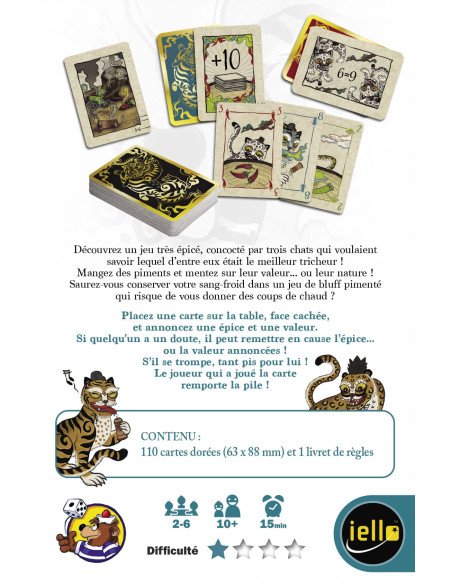 Spicy - Jeux de société - Jeux Familiaux - dos de la boîte