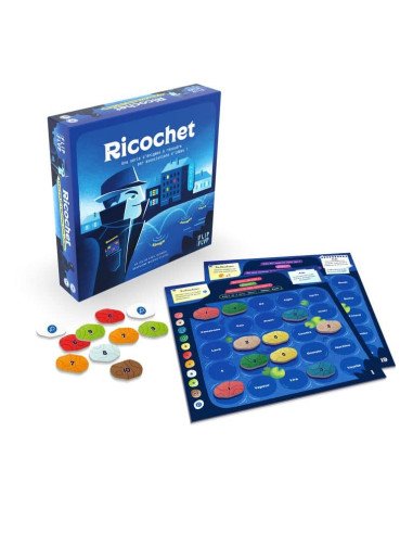 Ricochet 2 : Le Profil de l'Homme Sans Visage - Jeux de société - Jeux Coopératifs - cover - boîte - contenu - matériel