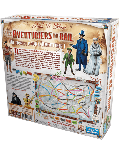 Les Aventuriers du Rail - Jeux de société - Jeux Familiaux  - dos de la boîte