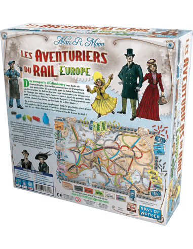 Les Aventuriers du Rail : Europe - Jeux de société - Jeux Familiaux - dos de la boîte