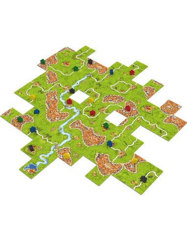 Carcassonne - Jeux de société - Jeux Familiaux - contenu - matériel - tuiles - pions