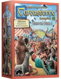 Carcassonne : Tous en Piste (Ext.) - Jeux de société - Jeux Familiaux - cover - couverture - boîte