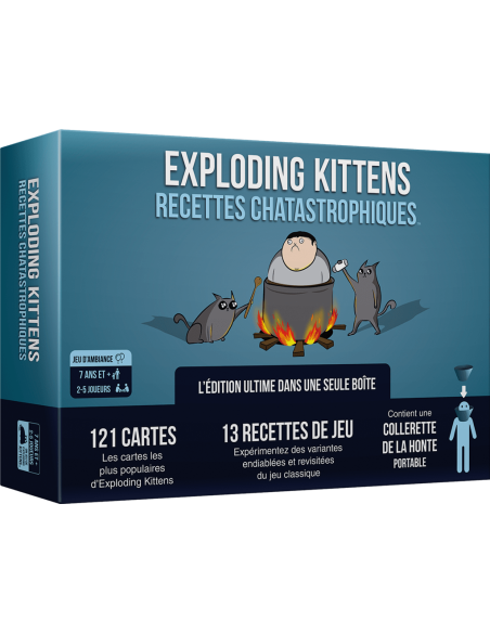 Exploding Kittens : Recettes Chatastrophiques - Jeux d'ambiance - Jeux pour l'Apéro - cover -couverture - boîte