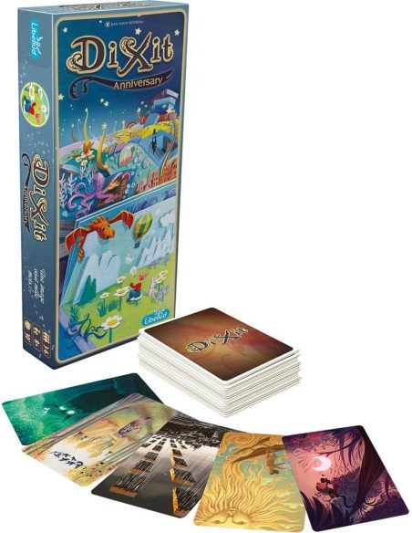 Dixit : Extension Anniversary - Jeux de société - Jeux Familiaux - cover - couverture - boîte - contenu - matériel - cartes Dixit : Extension Anniversary - Jeux de société - Jeux Familiaux - cover - couverture - boîte - contenu - matériel - cartes
