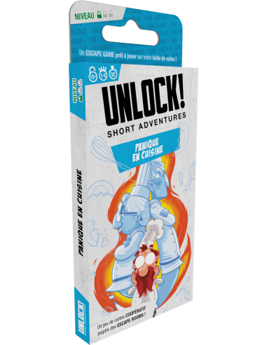 Unlock! Short Adventures : Panique en Cuisine - Jeux de société - Jeux d'Enquêtes - cover - couverture - boîte