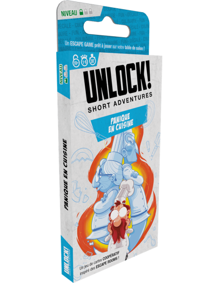 Unlock! Short Adventures : Panique en Cuisine - Jeux de société - Jeux d'Enquêtes - cover - couverture - boîte