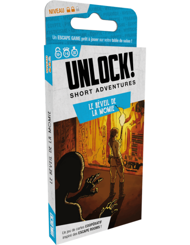 Unlock! Short Adventures : Le Réveil de la Momie - Jeux de société - Jeux d'Enquêtes - cover - couverture - boîte