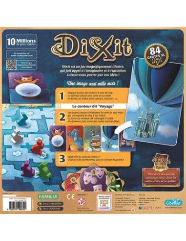 Dixit - Jeux de société - Jeux Familiaux - dos de la boîte