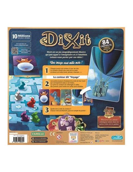 Dixit - Jeux de société - Jeux Familiaux - dos de la boîte