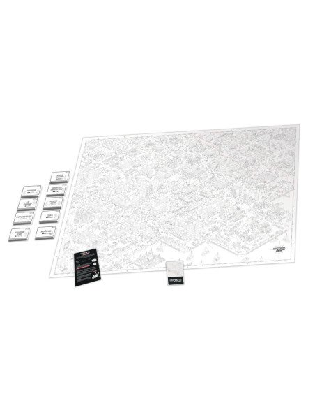 Micro Macro : Crime City - Jeux de société - Jeux d'Enquêtes - contenu - matériel - poster - carte - map - cartes