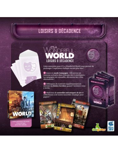 It's a Wonderful World : Loisirs & Décadence - extension - Jeux de société - dos de la boîte