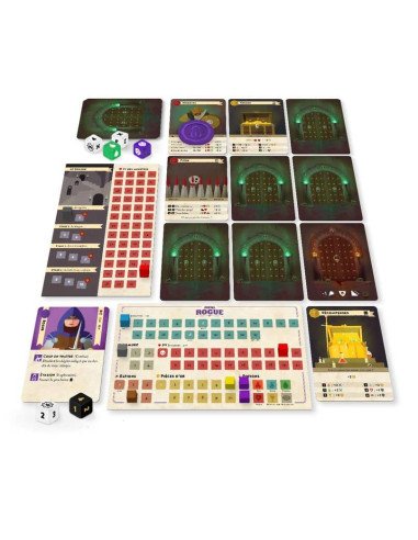 Mini Rogue - Jeux de société - Jeux 2 Joueurs - contenu - matériel - cartes - cubes