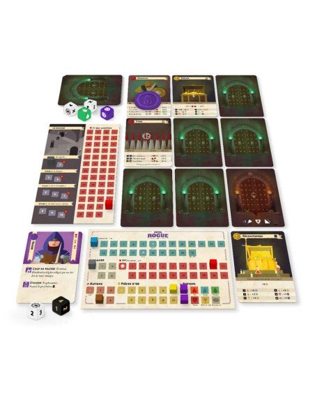 Mini Rogue - Jeux de société - Jeux 2 Joueurs - contenu - matériel - cartes - cubes