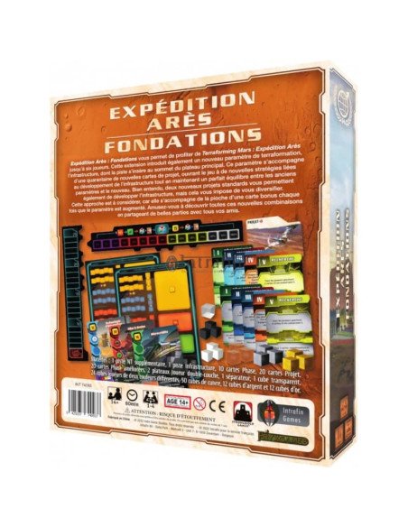 Terraforming Mars - Expédition Arès : Fondations (Ext) - Jeux de société - Jeux Experts - dos de la boîte