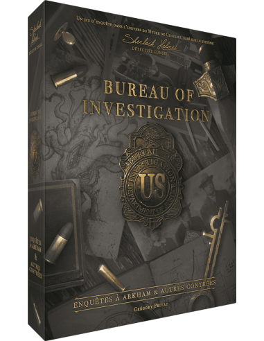 Bureau of Investigation : Enquête à Arkham - Jeux de société - Jeux d'Enquêtes - cover c- couverture - boîte