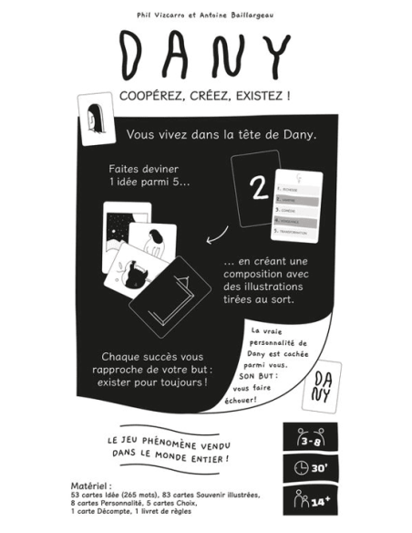 Dany (Nouvelle Edition) - Jeu de déduction coopérative - Dos de Boite