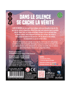 Alice is Missing - Jeux de société - Jeux d'Enquête - cover - couverture - boîte 2