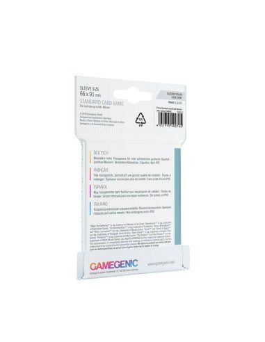 GG : 50 sleeves Gray Prime Standard (66x91mm) - Protège-cartes - dos