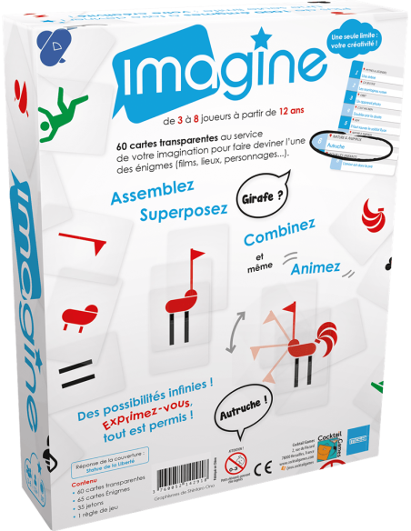 Imagine - Jeux d'ambiance - Jeux de Dessin - dos de la boîte
