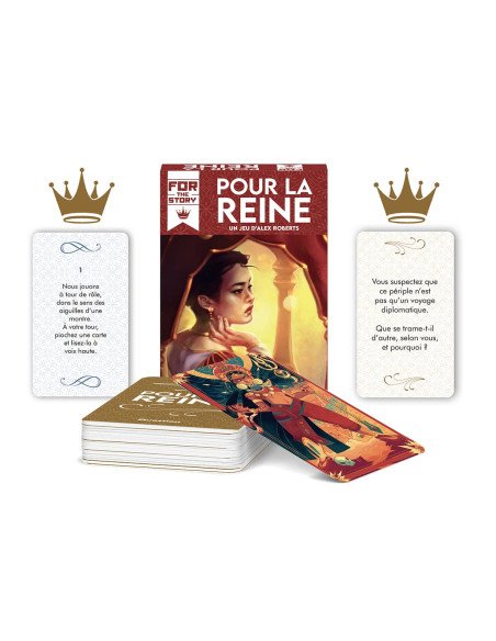 Pour la Reine - Jeux de société - Jeux Familiaux - cover - couverture - boîte - contenu - matériel - cartes