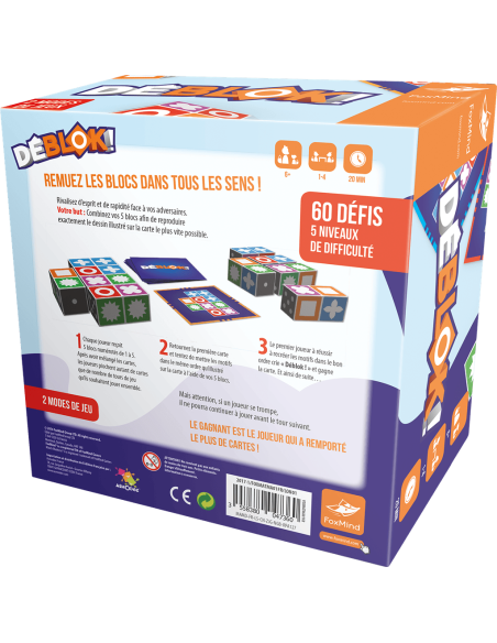 Déblok ! - Jeux de société - Jeu Familiaux - dos de la boîte