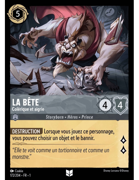 S1 - 172/204 - La Bête : Colérique et aigrie - Disney Lorcana - Série 1
