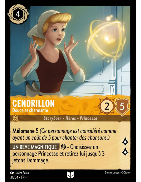 S1 - 003/204 - Cendrillon : Douce et charmante - Disney Lorcana - Série 1