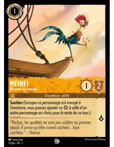 S1 - 007/204 : Heihei : Goûter du bateau - Disney Lorcana - Série 1