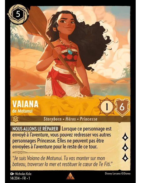 S1 - 014/204 - Vaiana : De Motunui - Disney Lorcana - Série 1
