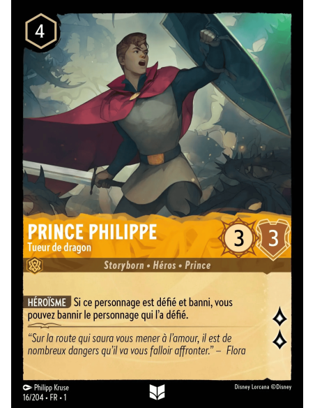 S1 - 016/204 - Prince Philippe : Tueur de dragon - Disney Lorcana - Série 1