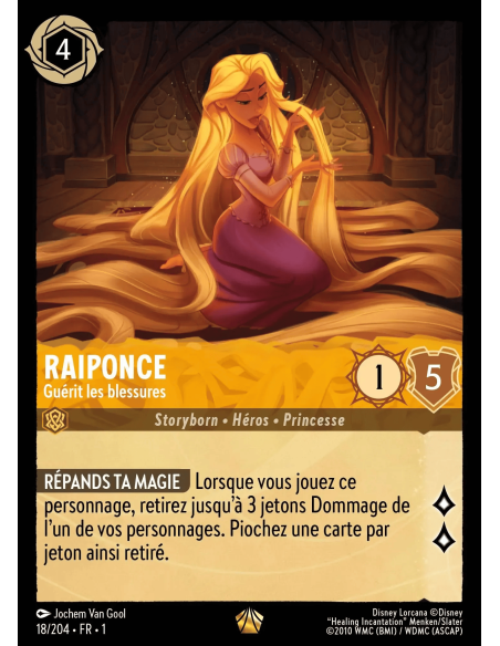 S1 - 018/204 - Raiponce : Douée de guérison - Disney Lorcana - Série 1