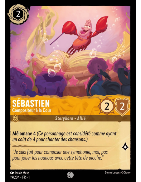 S1 - 019/204 - Sébastien : Compositeur à la Cour - Disney Lorcana - Série 1
