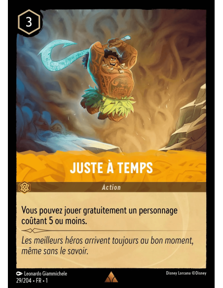 S1 - 029/204 - Juste à temps - Disney Lorcana - Série 1