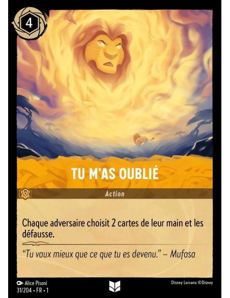 S1 - 031/204 - Tu m’as oublié - Disney Lorcana - Série 1