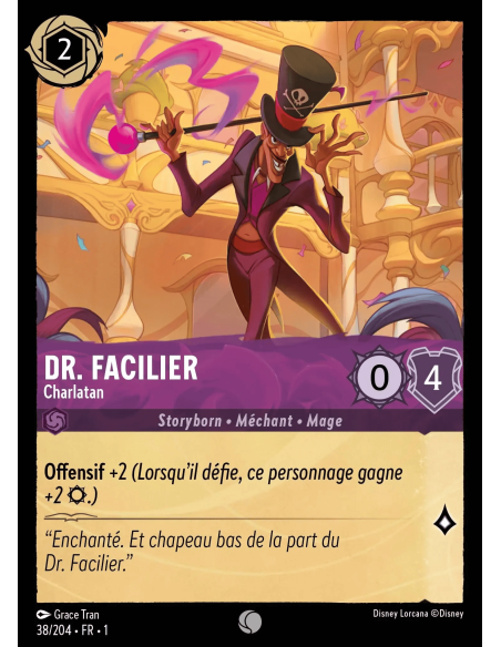 S1 - 038/204 - Dr. Facilier : Charlatan - Disney Lorcana - Série 1