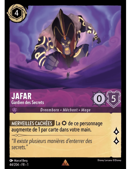 S1 - 044/204 - Jafar : Gardien des Secrets - Disney Lorcana - Série 1