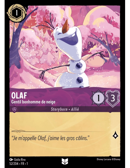 S1 - 052/204 - Olaf : Gentil bonhomme de neige - Disney Lorcana - Série 1