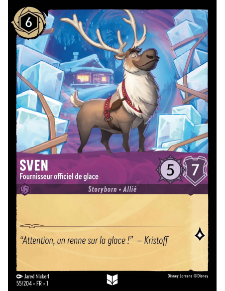 S1 - 055/204 - Sven : Fournisseur officiel de glace - Disney Lorcana - Série 1
