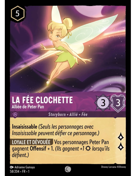 S1 - 058/204 - La Fée Clochette : Alliée de Peter Pan - Disney Lorcana - Série 1