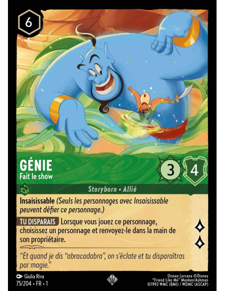 S1 - 075/204 - Génie : Fait le show - Disney Lorcana - Série 1