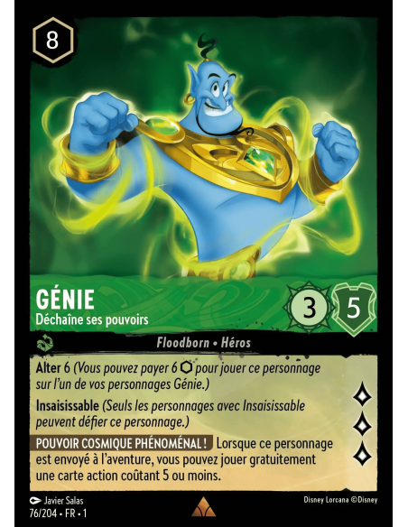 S1 - 076/204 - Génie : Déchaîne ses pouvoirs - Disney Lorcana - Série 1